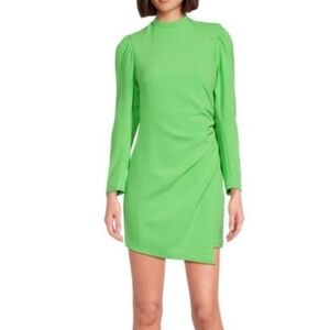 A.L.C. Lime Green Long Sleeve Mini Dress